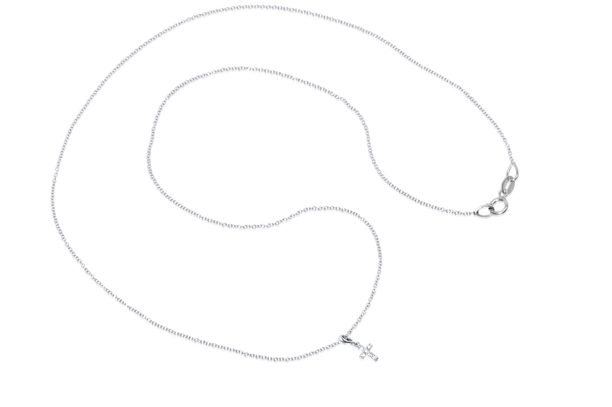 Tiny Diamond Cross Necklace 14k Gold Cross Pendant mini | Etsy