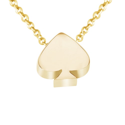 Ace of Spades Pendant for Men Gold Poker Necklace Lucky Card Etsy