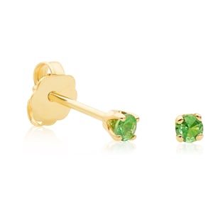 Tsavorite Earrings, Green Gemstone Stud Earrings, Tsavorite Garnet, green jewelry
