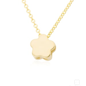 Four Leaf Clover Necklace 14k SOLID GOLD, Lucky Charm good luck Necklace, tiny Floral Minimalist Shamrock Pendant Gift for her