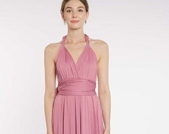 multiway bridesmaid dress pink