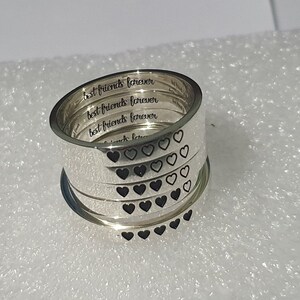 3mm Trio BEST FRIEND RINGS for 3 Friendship Ring for 4 Triple Bff Ring ...