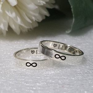 Silver Polyamory Throuple Ring Polyamory Jewelry Polyamorous