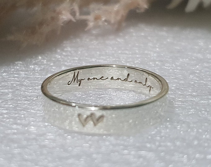 4mm Personalized High Quality Solid Sterling Silver Ring Custom ...