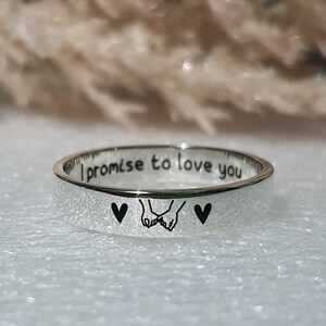 Pinky promise outlet engraved ring