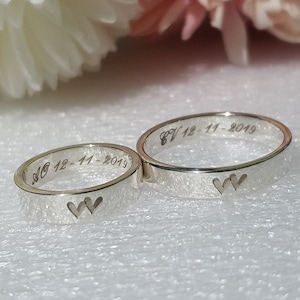 Engraved promise hotsell rings for girlfriend