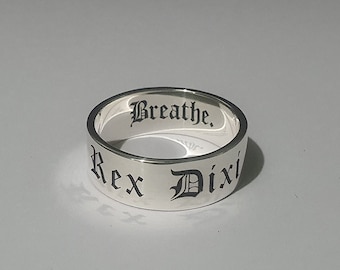 8mm RING for MEN COUPLE Thick Silver Band Custom Engraved, Male Engagement Ring, Boyfriend Gay Promise Ring Couples, Size 4 10 11 12 13 Ring