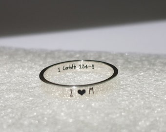 3mm PERSONALIZED TEAM RINGS, 20-45 Rings Bulk Price discount 25% with free Shipping with tracking , Custom Engraved Sterling Silver Ring