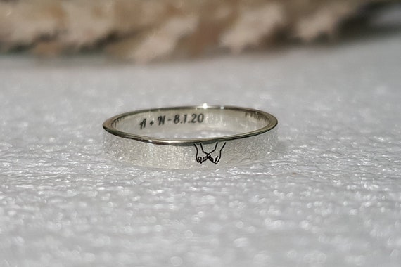 Amazon.com: Silver Plated 'Life is always better with a smile' Engraved Ring  - Size 8: Clothing, Shoes & Jewelry