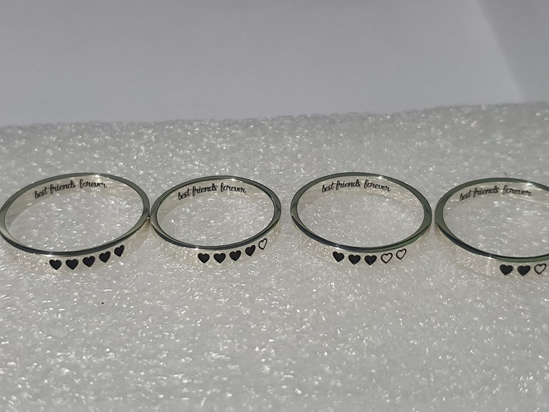 3mm BEST FRIEND RINGS for 3 friendship promise ring for 4 Etsy