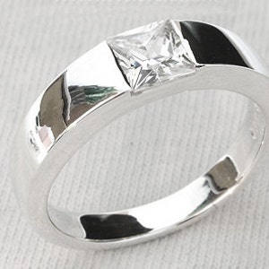 Engraved Custom MEN WEDDING BAND, Customize Men Ring Diamond Wedding Band, cz Engagement Rings Sterling Silver, 24K Gold Option Plus size