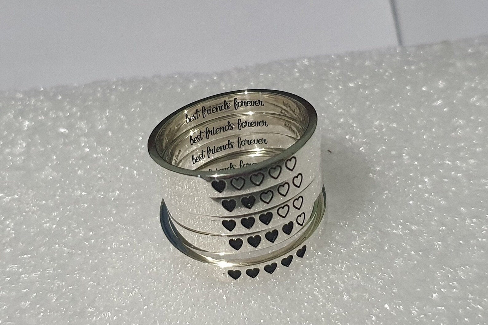 3mm BEST FRIEND RINGS for 3 Friendship Promise Ring for 4 Triple Bff ...