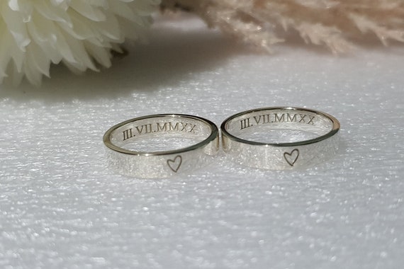 Wedding Ring Band Set Palladium Sterling Silver Mens Women Couples Rin –  Horse Creek Company