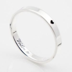 3 mm MINIMALIST RING SILVER custom engraved name rings use for wedding ring or promise ring or best friend ring or pinky ring for woman