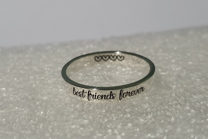 3mm Custom BEST FRIEND RING Gift for Best Friend Bff Ring for Etsy