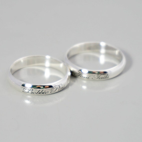 Custom Personalized Engraving Wedding Band Ring Set for Him & Her - 9mm  Black IP Plated High Polished Laser Engraved Celtic Knot Pattern -  Walmart.com