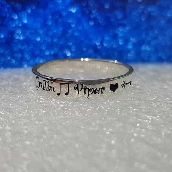 Stainless Steel Name Ring, Custom Hand Stamped Rings, Stainless Ring, Gifts  for her, Gift for him - Handmade Love Stories