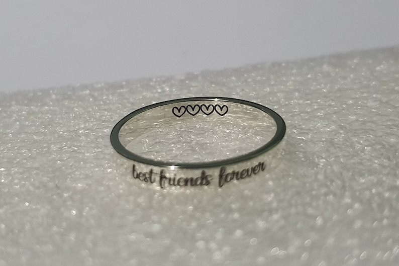 3mm Custom BEST FRIEND RING Gift for Best Friend Bff Ring for Etsy