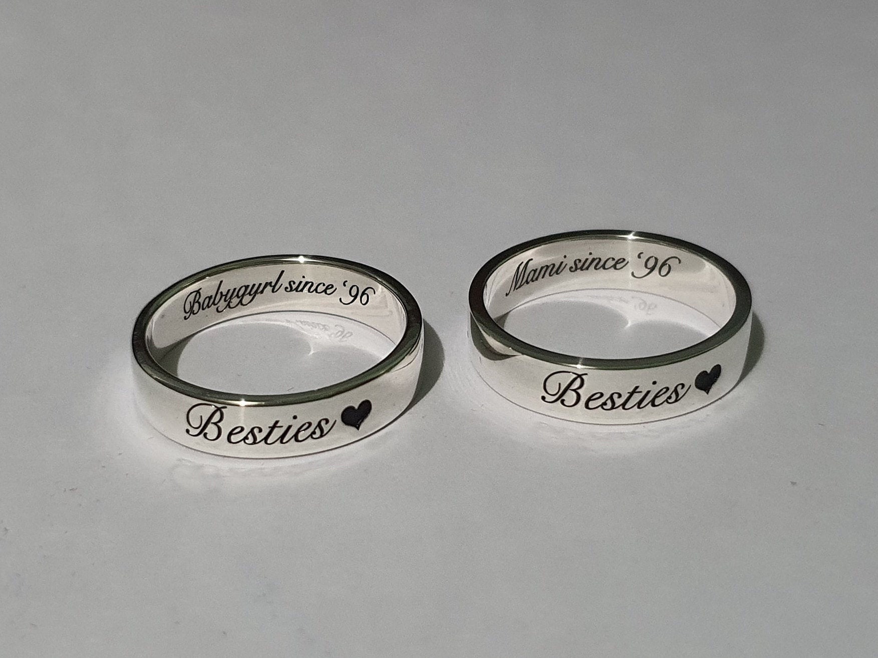 Sterling Silber BEST FRIEND RINGe personalisiert name graviert Etsy