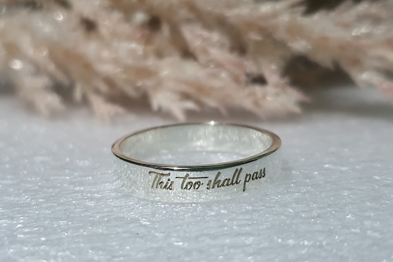 Buy This Too Shall Pass, Mantra Ring, Inspirational Ring, Adjustable Ring, This  Too Shall Pass, Motivational Ring, Mantra Rings, Shall Pass Ring Online in  India - Etsy