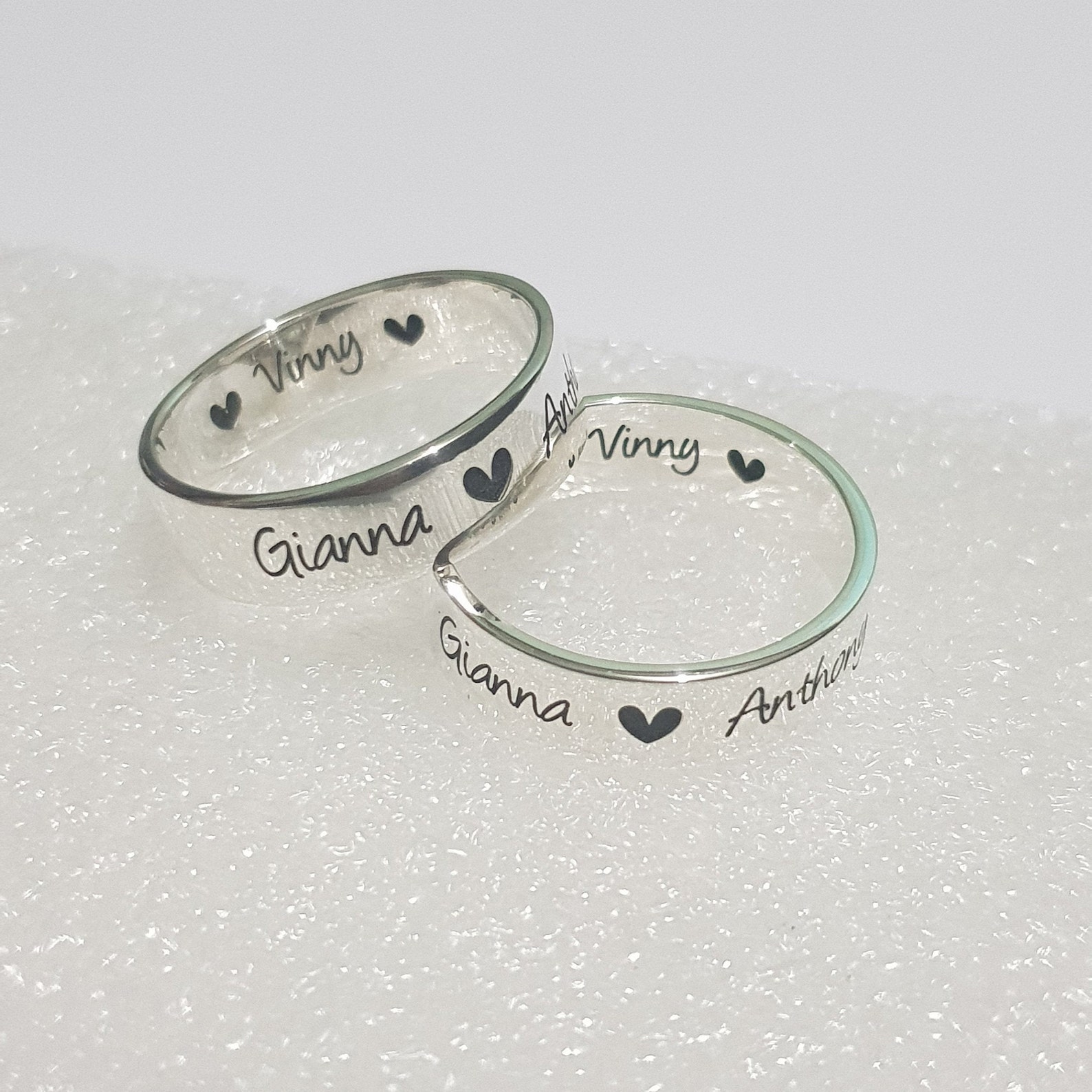 BEST FRIEND RINGS custom engraved ring custom name rings Etsy