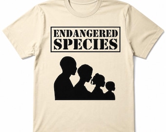 Endangered Species Shirt | Black Family Graphic Tee | Cultural Statement T-Shirt | Meaningful Social Commentary Apparel