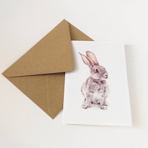 HASE.HASE.KARTE.Karte-Grußkarte.Generische Karte.Kuscheltiere.Druck.Postkarte.Original Aquarelldruck.