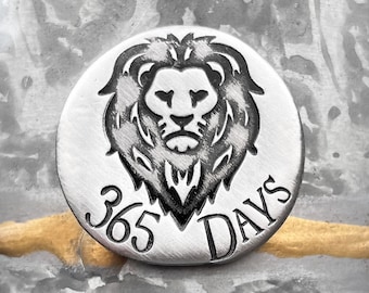Sobriety token, sobriety coin, recovery token, recovery coin, sobriety chip, recovery chip, 365 days sober, Sobriety Gift, AA Medallion