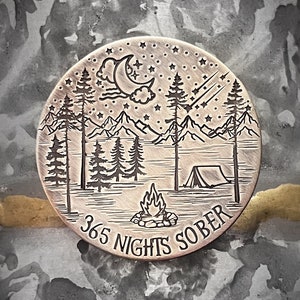 Dark Bronze Sobriety Coin, Sobriety Chip, Sobriety Token, Recovery Gift