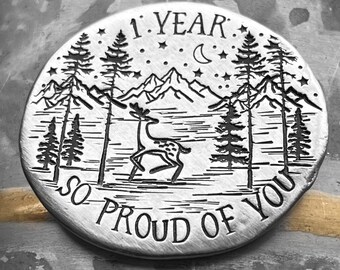 Recovery chip, recovery token, recovery medallion, recovery gift, sobriety gift, sobriety chip, sobriety coin, gift for men, gift for women