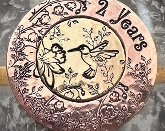 Koperen en bronzen soberheidschip, soberheidstoken, hersteltoken, herstelcadeau, AA-medaillon, herstelcadeau voor vrouw, nuchterheidscadeau voor moeder