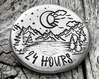 One day sober coin, sobriety coin, all my coins are customizable and personalized