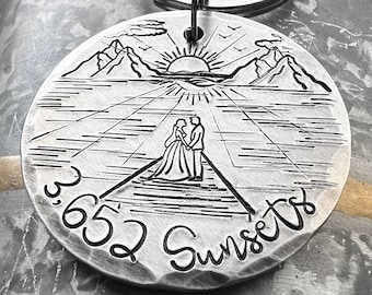 Tin Anniversary Gift, 10th Anniversary Gift, Anniversary Gift for him, gift for her, anniversary couples gift, 10 year anniversary aluminum