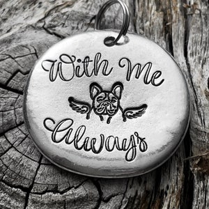 Frenchie memorial, in loving memory of French Bulldog, pet loss, loss of dog, Frenchie gift, French Bulldog Keychain, Frenchie Sympathy