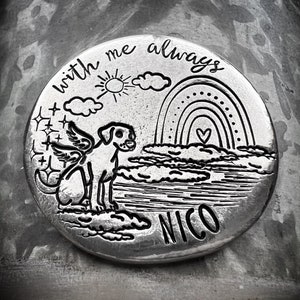 Pet memorial token, pet memorial gift, in memory of pet, in memory of dog, loss of dog gift, pet sympathy gift, dog sympathy gift, lab