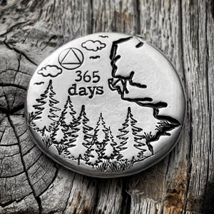 Rock Kletterer Nüchternheit Geschenk für Männer Nüchternheit Geschenk für Frauen Nüchternheit Token Nüchternheit Münze Nüchternheit Chip 365 Tage 1 Jahr Nüchternes Geschenk für Ehemann