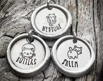 Lightweight Kitty Name Tag, Cute Cat Tag, Cat ID Tag, Kitty ID Tag, Personalized Cat Collar Tag, ID Tag for Cat, For Kitty, Customized