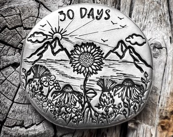 Sobriety Chip, Narcotics Sobriety Token Coin, Alcoholic Sobriety Gift, Sobriety Gift for her, Recovery Gift, ODAAT, Medallion, For Women