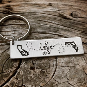 Long distance friendship gift, long distance boyfriend gift, long distance girlfriend gift, miss your face gift, drive safe keychain, bestie