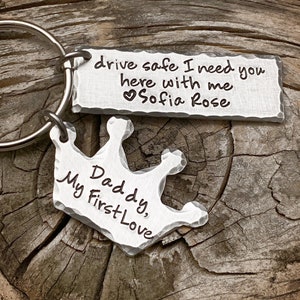 Drive Safe Keychain, Daddy Daughter Gift, Gift from daughter, Gift for dad from daughter, Daughter Gift, Father Daughter, Fathers Day gift image 1