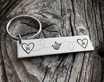 Sign Language Gift, American Sign Language Gift, ASL Gift, I Love You Gift, Valentine's Day Gift, Boyfriend Girlfriend Gift, Initials