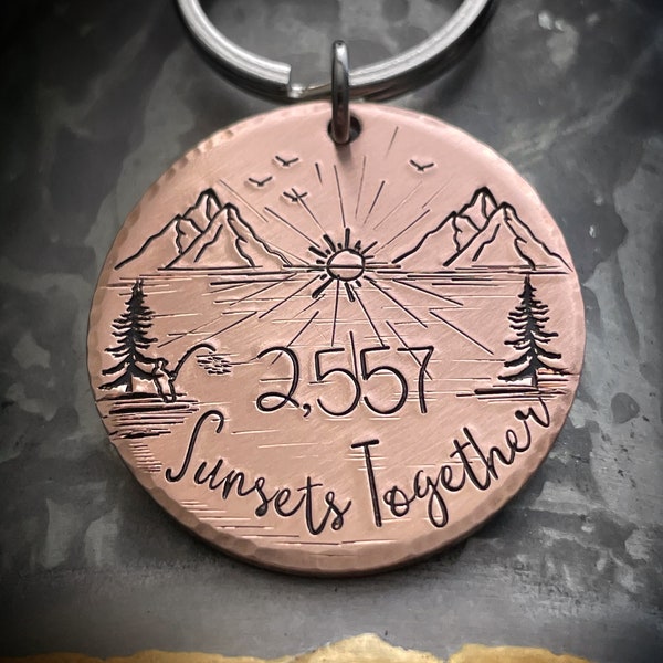 7 year anniversary gift, 7th anniversary present, copper anniversary, anniversary gift for him, anniversary gift for husband, Couples Gift