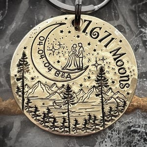 Regalo personalizado de 21 años, regalo tradicional de latón para esposo, regalo de 21 años para esposa, regalo único de 21 años.