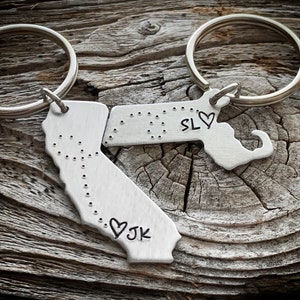 Long Distance Friendship Gift Bestie Gift BFF Gift Friendship Gift State Keychain Best Friends Gift Best Friends Keychain Bestie Gift
