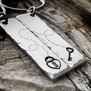 Lock and Key Couples Gift Keychain Set Anniversary Gift Keychain Custom Keychain Girlfriend Gift Boyfriend Gift Gift for Him Gift for Her