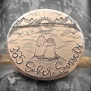 Moneda de mamá o papá de perro sobrio, regalo de sobriedad, personalizable, personalizada, bronce, papá de perro, mamá de perro