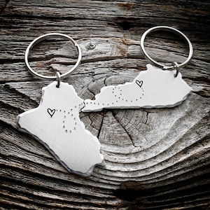 Iraq Deployment Gift, Deployment gift for boyfriend, deployment gift for husband, USA Solider gift, Iraq Keychain, Army Wife,  Made in USA