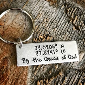Anniversary gifts for men Coordinate Keychain Anniversary Gifts For Boyfriend Anniversary Gifts For Girlfriend Gifts for Men Christian Gift