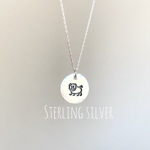 スターリングシルバーの豚のネックレス、豚のジュエリー、豚のギフト、豚好き、豚のコレクター、クリスマスギフト、ジュエリー、チャームネックレス、スターリングシルバーのディスク