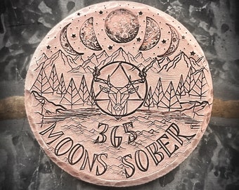 Sobriety Coin and Case, Sobriety Gift for Men, Sobriety Gift for Dad, Personalized Sobriety Gift, Sobriety Medallion, AA Token, For Him